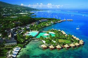 Aerial view Motu at InterContinental Tahiti Resort 550x365